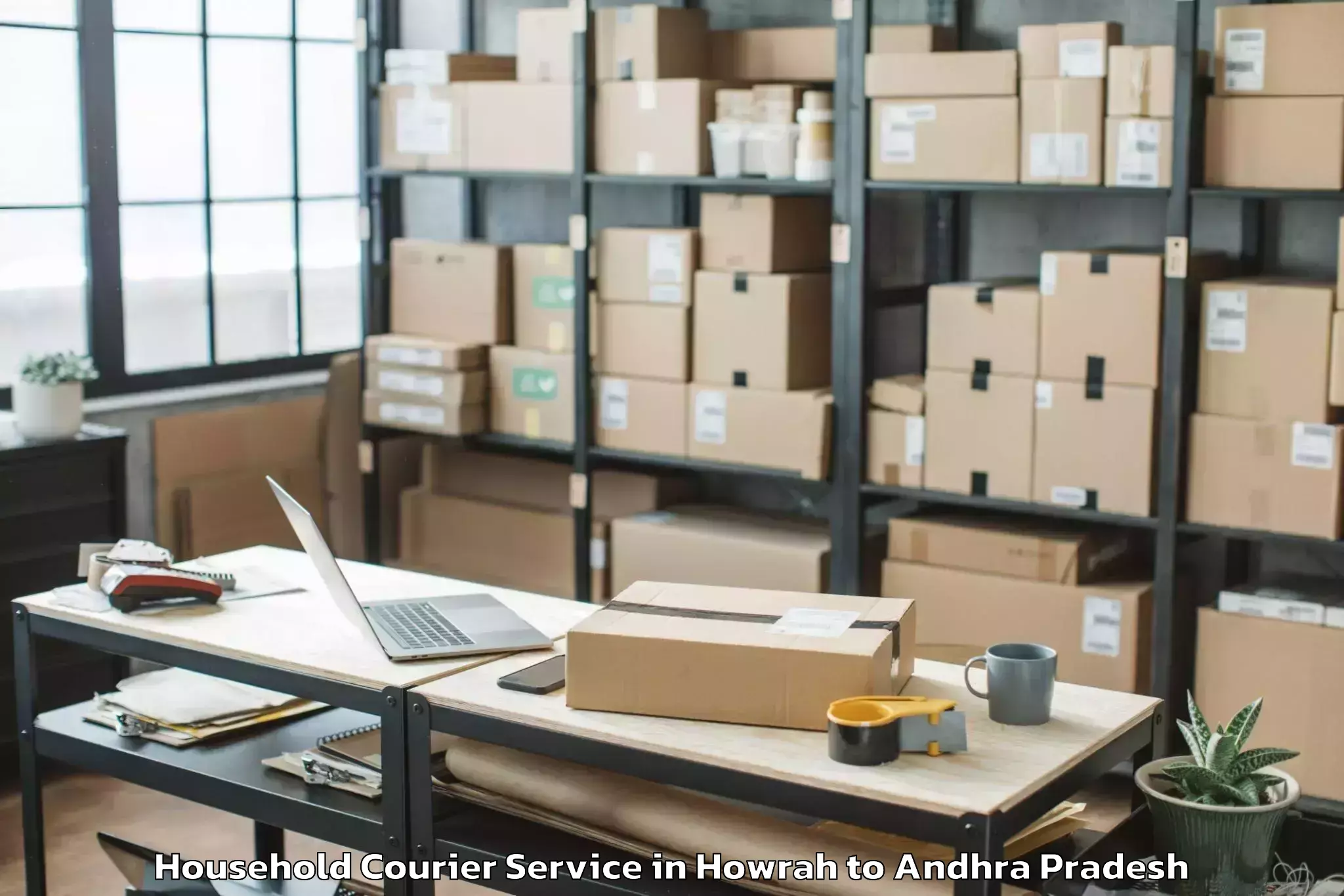 Book Howrah to Pulivendla Household Courier Online